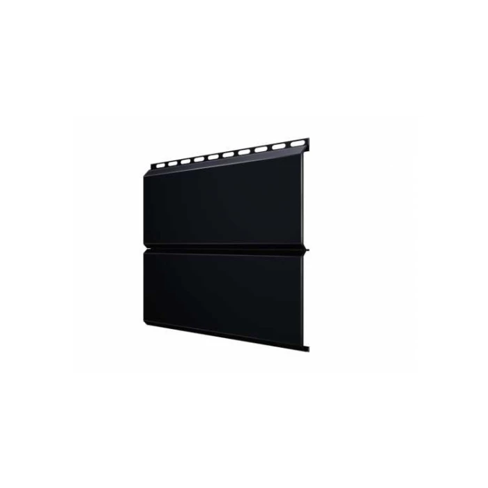 Металлический сайдинг Grand Line ЭкоБрус 0.5 мм Satin RAL 9005 черный